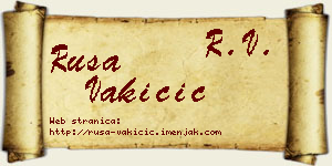 Rusa Vakičić vizit kartica